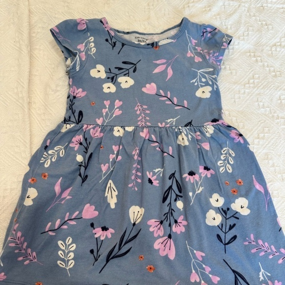 Carter's Blue Floral Kids Dress